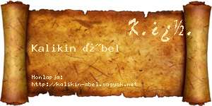 Kalikin Ábel névjegykártya